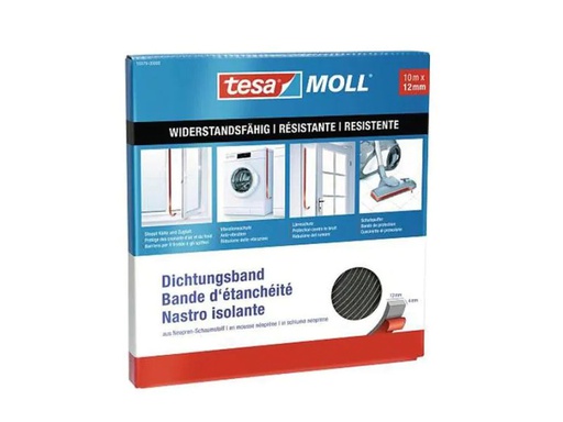 [90079618 339099] tesa Dichtungsband tesamoll 10 m x 12 mm Neoprene-Schaumstoff
