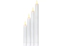 Star Trading LED-Stabkerzen Set Dinner Flamme Ø 2.1x28.5 cm, Weiss, 4 Stk