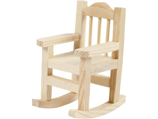 [90080335 1060289] Creativ Company Mini-Möbel Schaukelstuhl 8.8 x 5.5 x 6.7 cm
