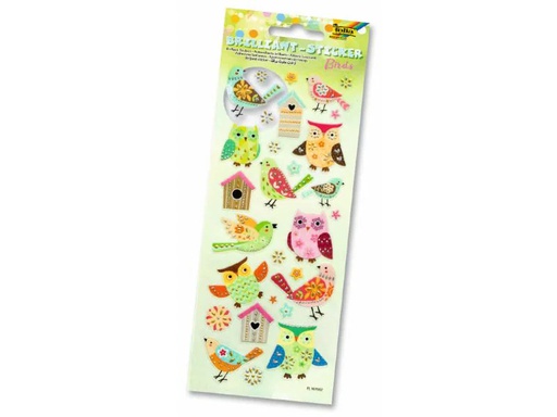 [90080821 599713] Folia Metallic Sticker Brilliant Birds Mehrfarbig  1 Stück