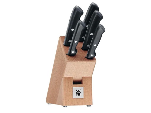 [90080880 453315] WMF Messerblock-Set mit Messer Buchenholz Braun