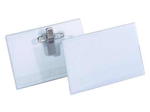[90080910 53796] DURABLE Namensschild mit Clip 54 x 90 mm, 50 Stück