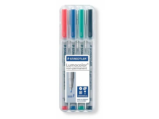 [90081128 914828] Staedtler Folienstift Lumocolor 316 F 4er-Set, wasserlöslich