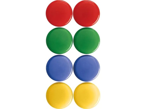 [90081160 1072892] Magnetoplan Haftmagnet Ø 3 cm 8 Stück