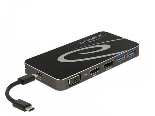 [90081181 1155238] Delock Dockingstation USB Typ-C – HDMI/DP/VGA/USB-Hub/PD