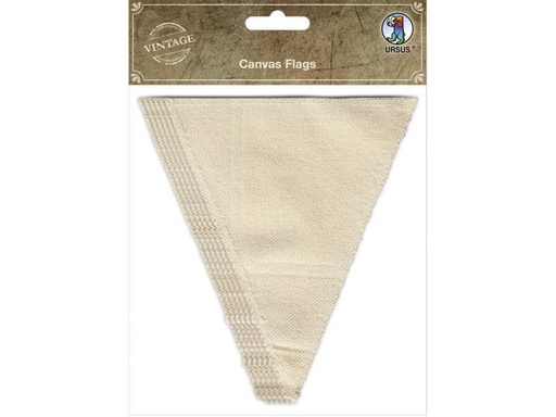 [90081290 662515] URSUS Wimpel 6 Stück Canvas, Braun