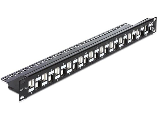 [90008111 496989] Delock Patchpanel 24 Port, Keystone 19-Rack versetzt