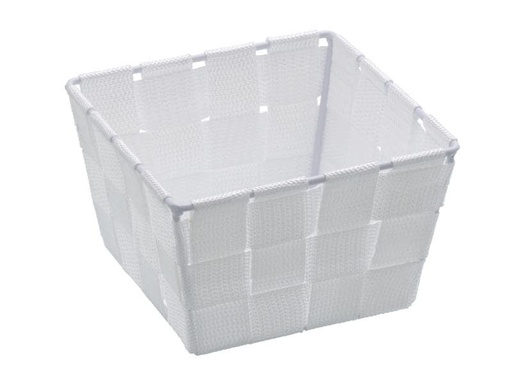 [90081558 745228] Wenko Aufbewahrungskorb Adria Mini Square 14 x 14 x 9 cm, Weiss