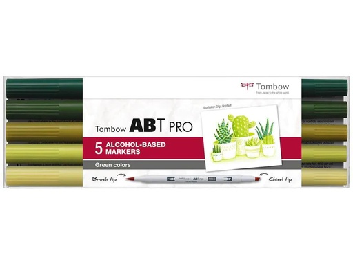 [90081796 1103329] Tombow Green Colors, Box, 5er-Set