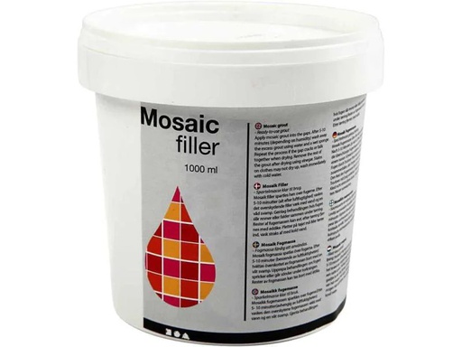[90008181 906252] Creativ Company Fugenmasse für Mosaik 1000 ml Füller, Weiss