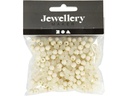 Creativ Company Kunststoffperlen 6 mm, Weiss, 150 Stk.