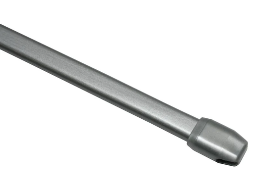 [90082282 1156030] Gardinia Vorhangstange flachoval, 40 - 65 cm 2 Stück, Silber