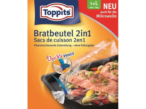 [90082876 305931] Toppits Bratbeutel 2 in 1 Grösse M, 8 Stück