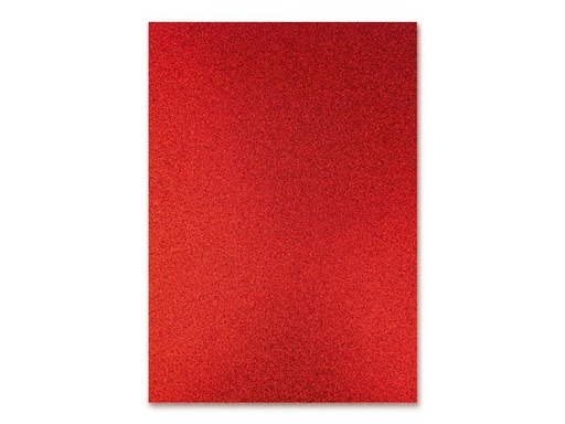 [90082916 1137776] URSUS Glitzerkarton A4, 300 g/m², 10 Blatt, Rot