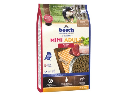 [90083152 562064] Bosch Tiernahrung Trockenfutter Mini Adult Lamm &amp; Reis, 3 kg