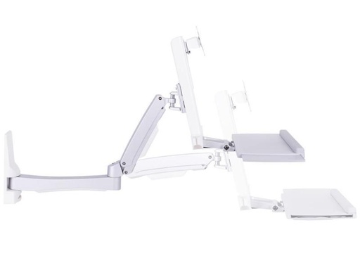 [90083225 578904] Multibrackets Tischhalterung Arm single Extended 4368 bis 8 kg – Weiss