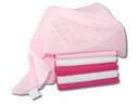 MAKIAN Mulltuch 6-er Set 70 x 70 cm Pink und Weiss uni