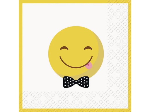 [90008335 870760] Stewo Papierservietten Knox Smiley 20 Stück, Gelb/Weiss