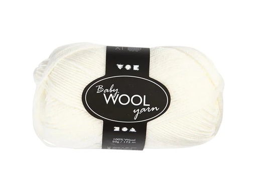 [90083610 1084451] Creativ Company Wolle Babygarn Merino 50 g 14/4 Weiss