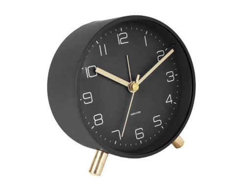 [90083836 988256] KARLSSON Klassischer Wecker Lofty Schwarz