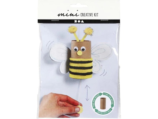 [90084100 1139893] Creativ Company Bastelset Mini Biene, 9-teilig, Gelb/Schwarz