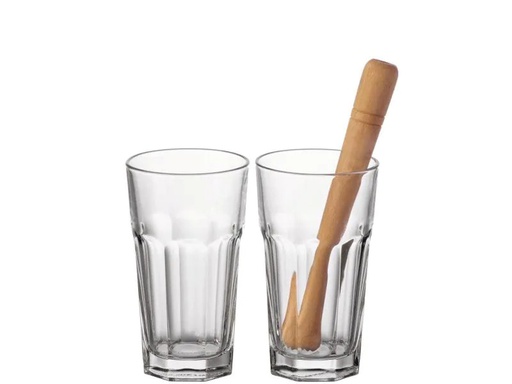 [90084235 537683] Leonardo Caipirinhaglas Rocks Bar 540 ml, 2 Stück, Transparent