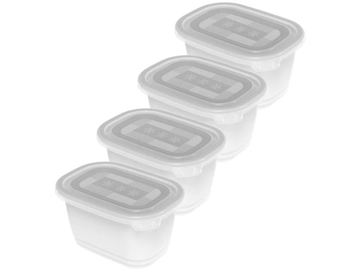 [90084355 1125115] Rotho Vorratsbehälter Freeze 4 Stück, 0.75 l, Transparent