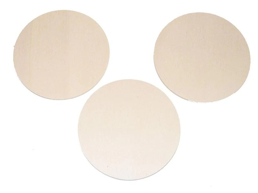 [90084473 742679] Glorex Holzkleinteile Ø 12 cm Holzscheibe, 3 Stück