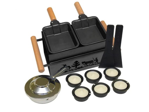 [90084569 502301] Heidi Cheese Line Teelicht-Raclette Tête-à-Tête Schwarz