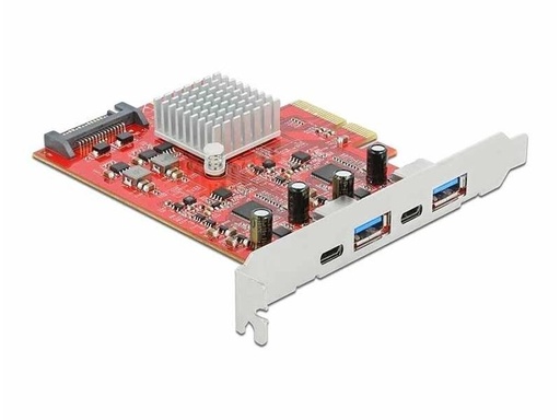 [90084666 1119930] Delock PCI-Express-Karte 89041 USB 3.1 Gen2 - 2x USB-A + 2x USB-C