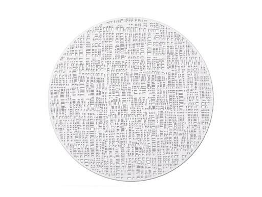 [90084775 1032680] Zeller Present Tischset Scribble Ø 38 cm, Weiss