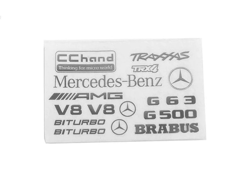 [90085137 955689] RC4WD Aufkleber Steel Logo TRX-4 Mercedes Benz G-500