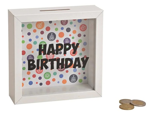 [90085448 1138059] G. Wurm Spardose Happy Birthday 5 x 15 x 15 cm