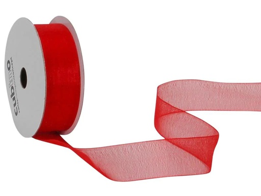 [90085746 1122521] Spyk Organzaband Organsa 15 mm x 8 m, Rot