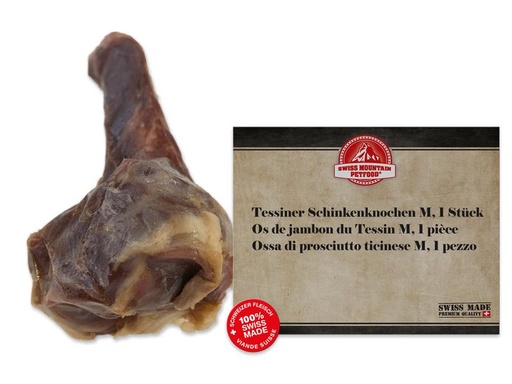 [90085804 1211979] Swiss Mountain Petfood Tessiner Schinkenknochen M, 200 - 280 g