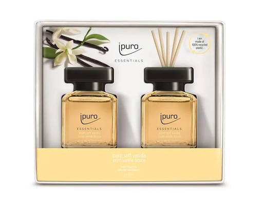 [90085902 1159376] ipuro Duftstäbchen Soft Vanilla 2 x 50 ml Set 100 ml