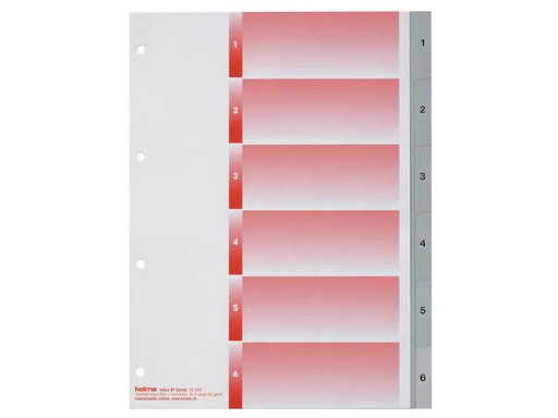 [90085971 830677] Kolma Register A4 KolmaFlex 1-6