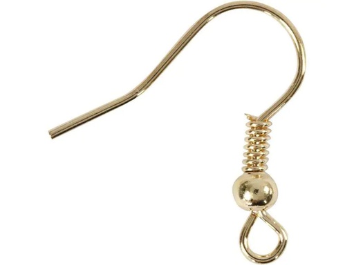 [90086153 871058] Creativ Company Ohrring 18 mm Vergoldet, 10 Stk.