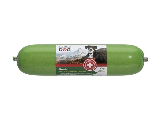 [90086159 566838] naturaDog Nassfutter Bio Poulet mit Kartoffel Terrine, 400 g