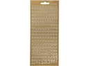 Creativ Company Metallic Sticker 10 cm x 23 cm Buchstaben, Gold, 1 Blatt