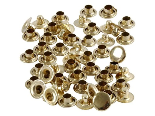 [90086274 883685] Creativ Company Hohlnieten 7 mm Gold, 50 Stück
