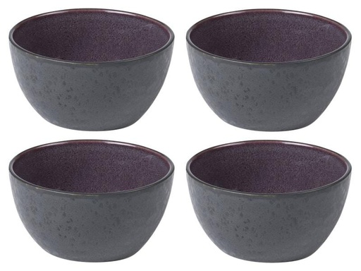 [90086921 834445] Bitz Snackschale 14 cm, 4 Stück, Schwarz/Lila