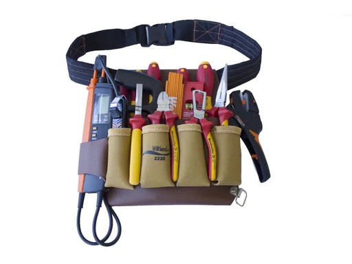 [90087519 823535] Weidmüller Werkzeuggürteltasche WZTE Leder Premium 16-teilig