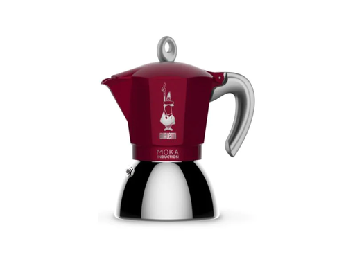 [90087655 1031033] Bialetti Espressokocher New Moka Induktion 4 Tassen, Rot
