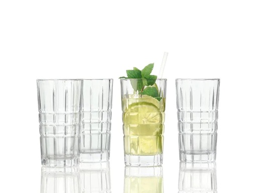 [90087886 552805] Leonardo Longdrinkglas Spiritii 260 ml, 4 Stück, Transparent