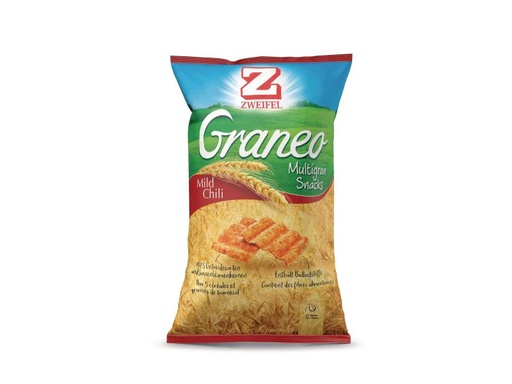 [90088240 723678] Zweifel Chips Graneo Multigrain Snacks Mild Chili 100 g