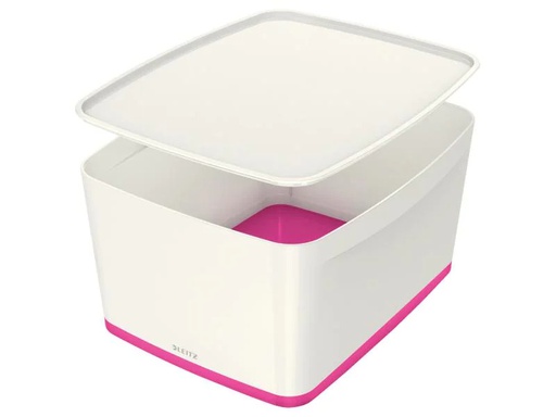 [90088505 627388] Leitz Aufbewahrungsbox MyBox Gross Weiss/Pink