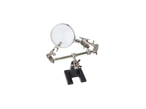 [90088611 717437] Velleman Platinenhalter mit Lupe, Vergrösserung x 2.5