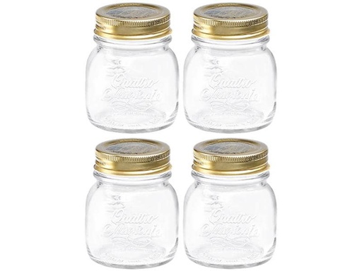 [90088632 969506] Bormioli Rocco Einmachglas Quattro Stagioni 150 ml, 4 Stück 