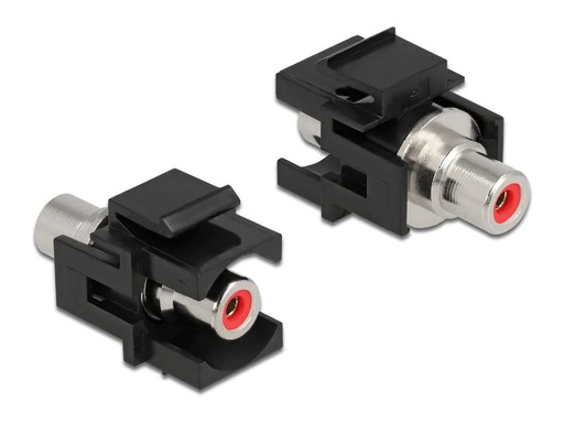 [90088744 1192226] Delock Keystone-Modul Cinch-Buchse auf Cinch-Buchse Rot / Schwarz